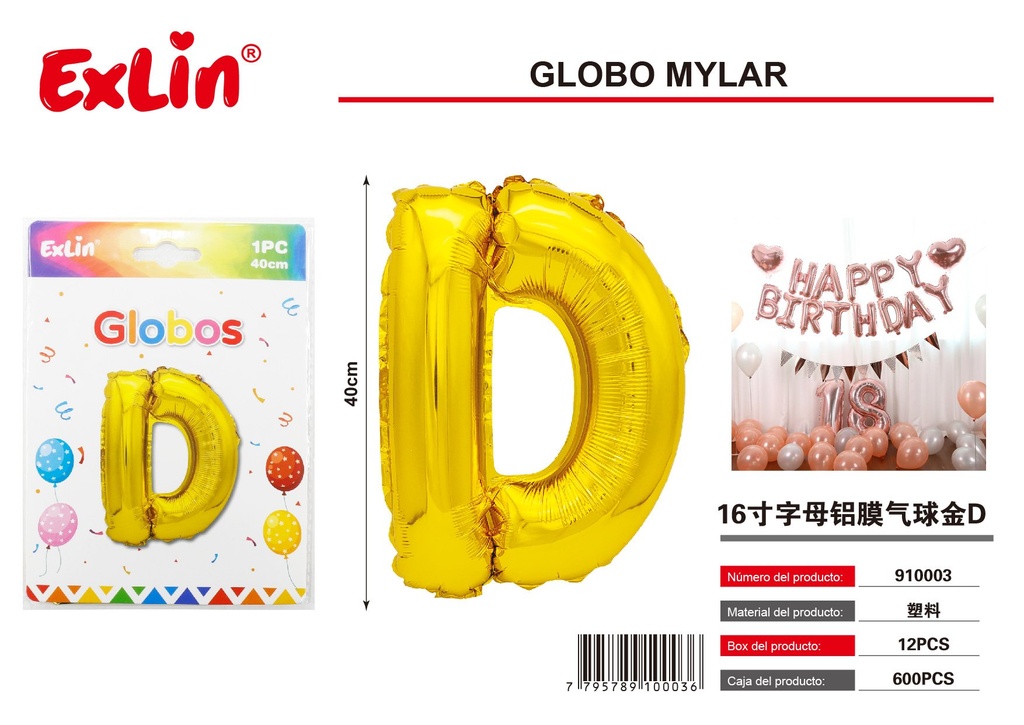 [910003] Globo mylar D