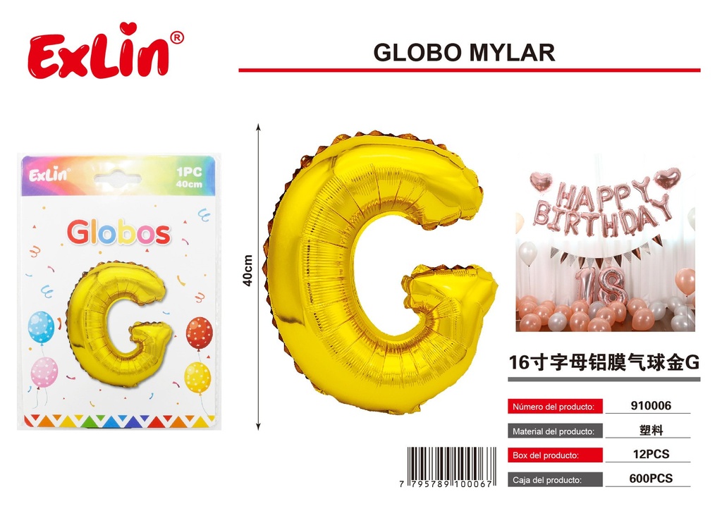 [910006] Globo mylar G