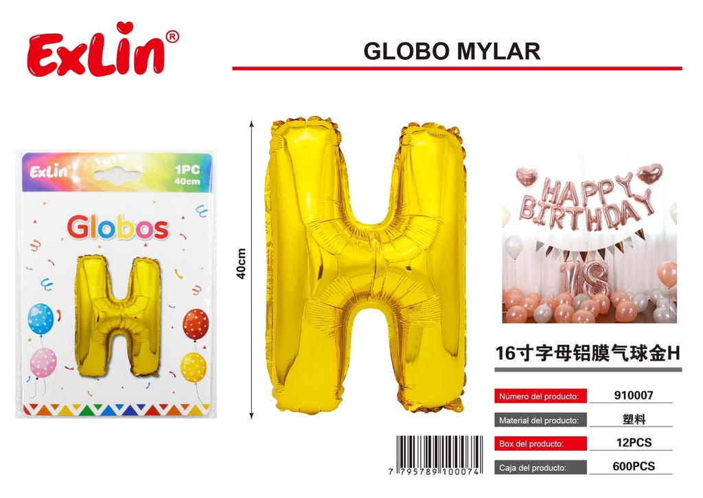 [910007] Globo mylar H