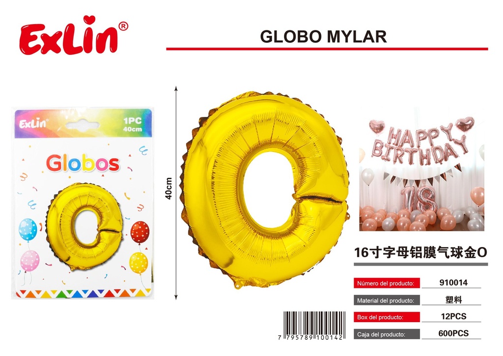 [910014] Globo mylar O