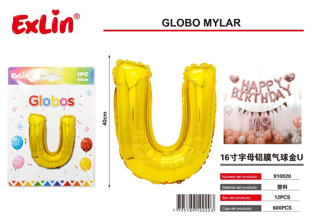 [910020] Globo mylar U