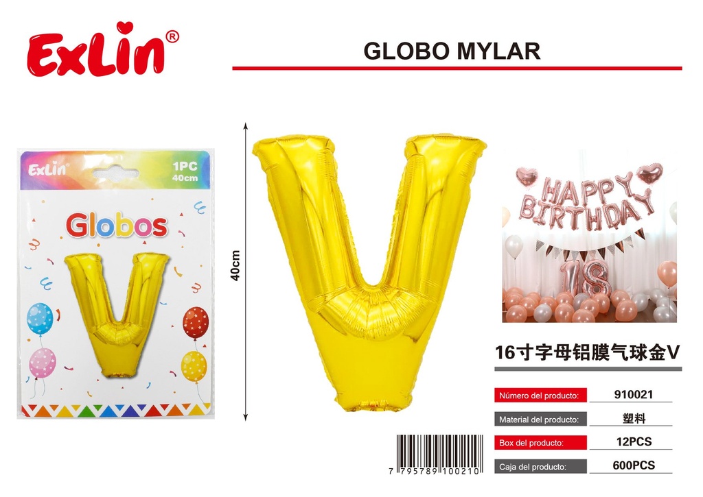 [910021] Globo mylar V