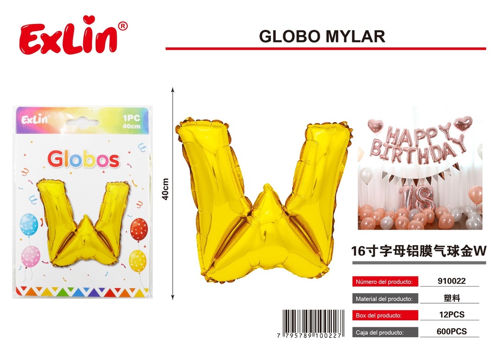 [910022] Globo mylar W