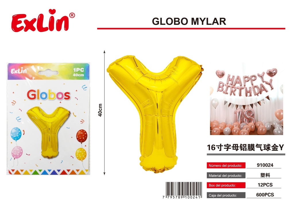 [910024] Globo mylar Y