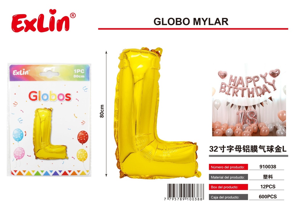 [910038] Globo mylar L