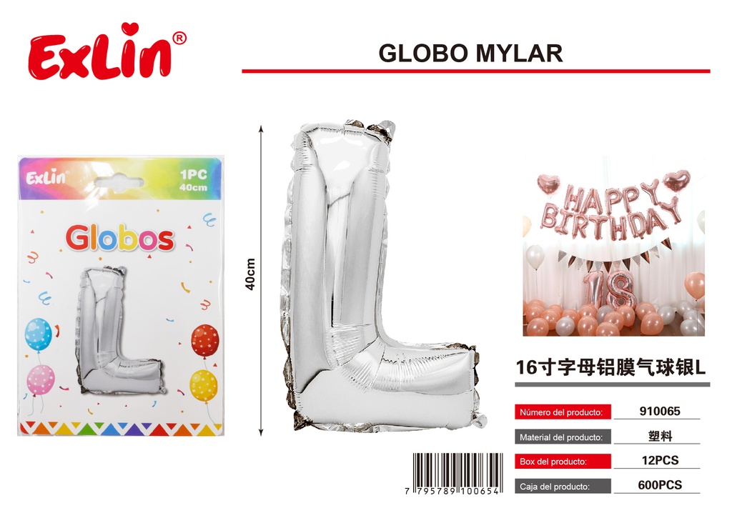 [910065] Mylar Balloon L