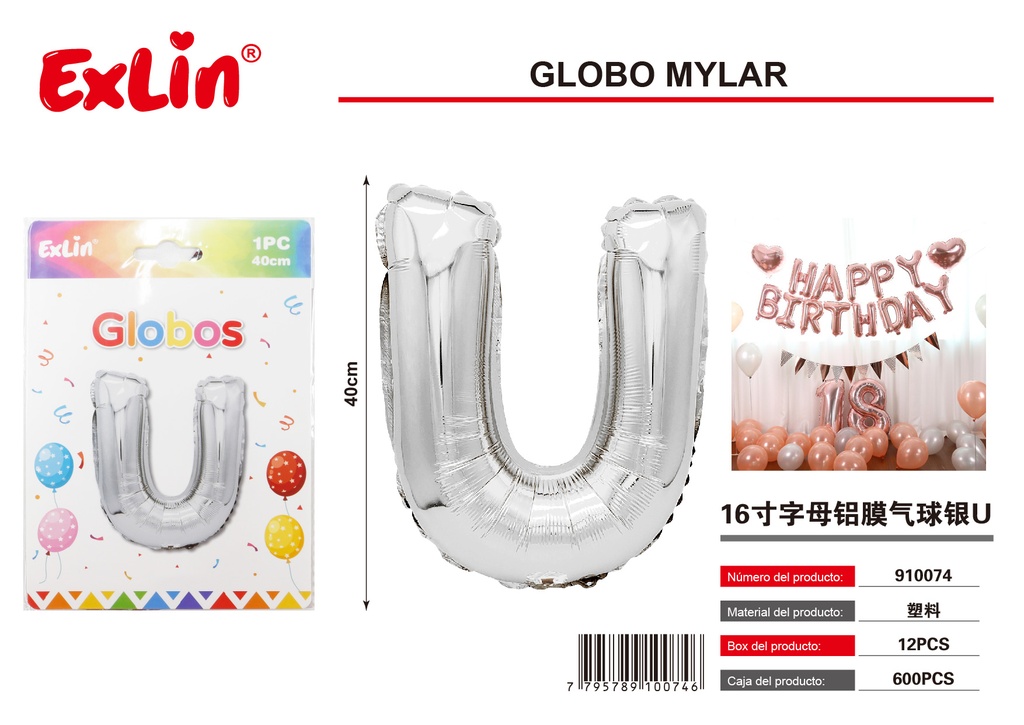 [910074] Globo mylar U