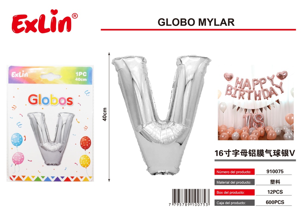 [910075] Globo mylar V