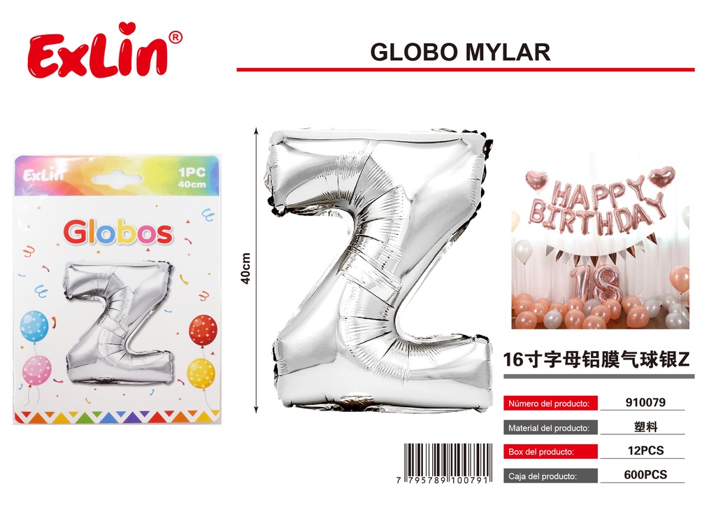 [910079] Mylar Z balloon