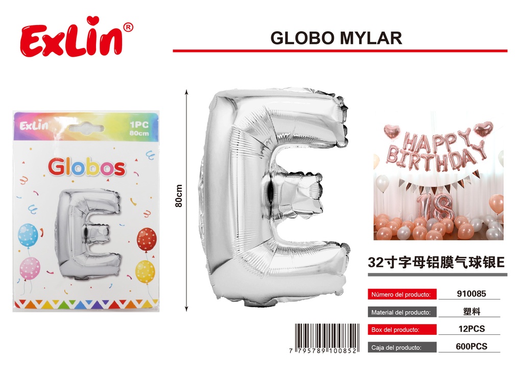 [910085] Globo mylar E