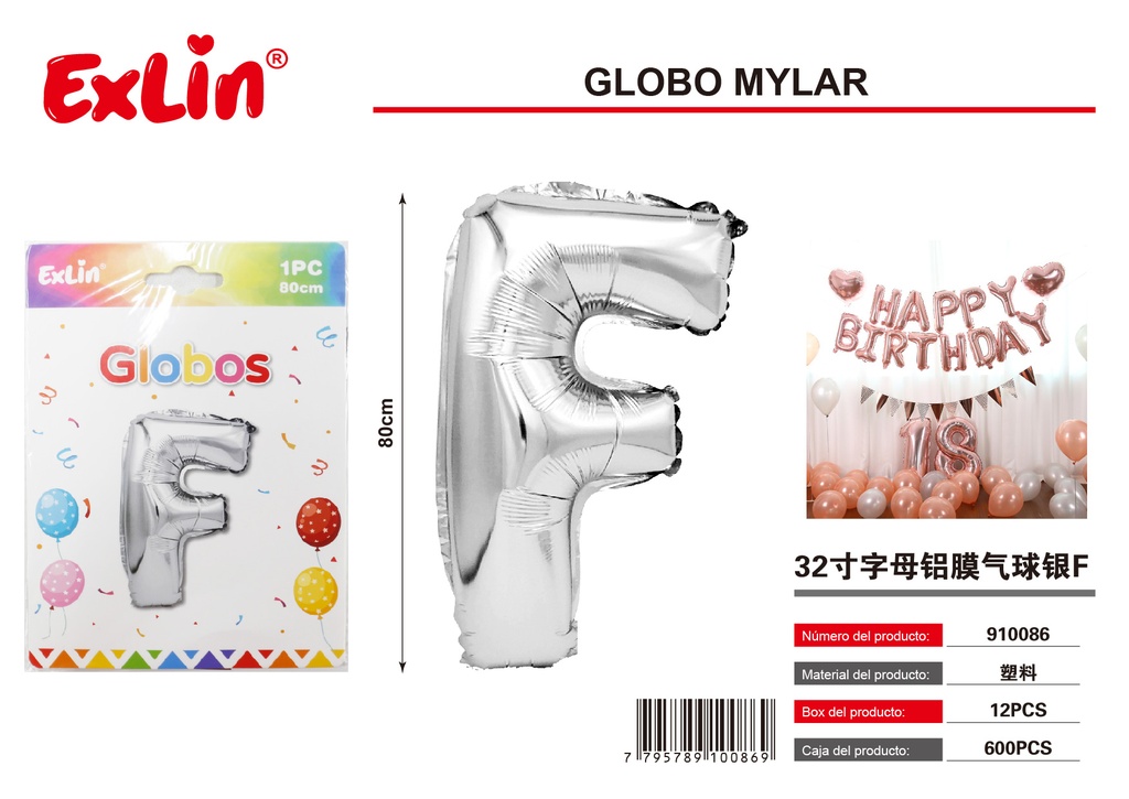 [910086] Globo mylar F
