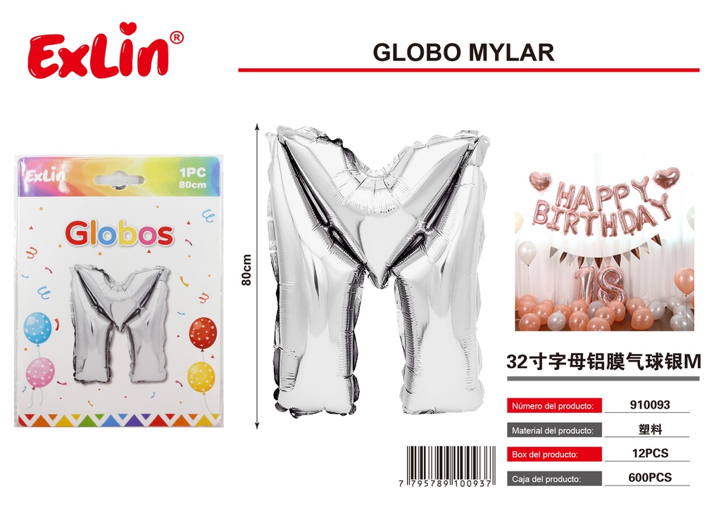[910093] Globo mylar M
