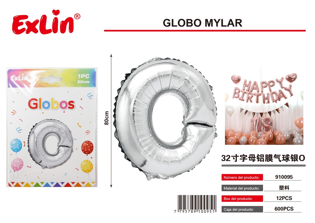 [910095] Mylar O Balloon