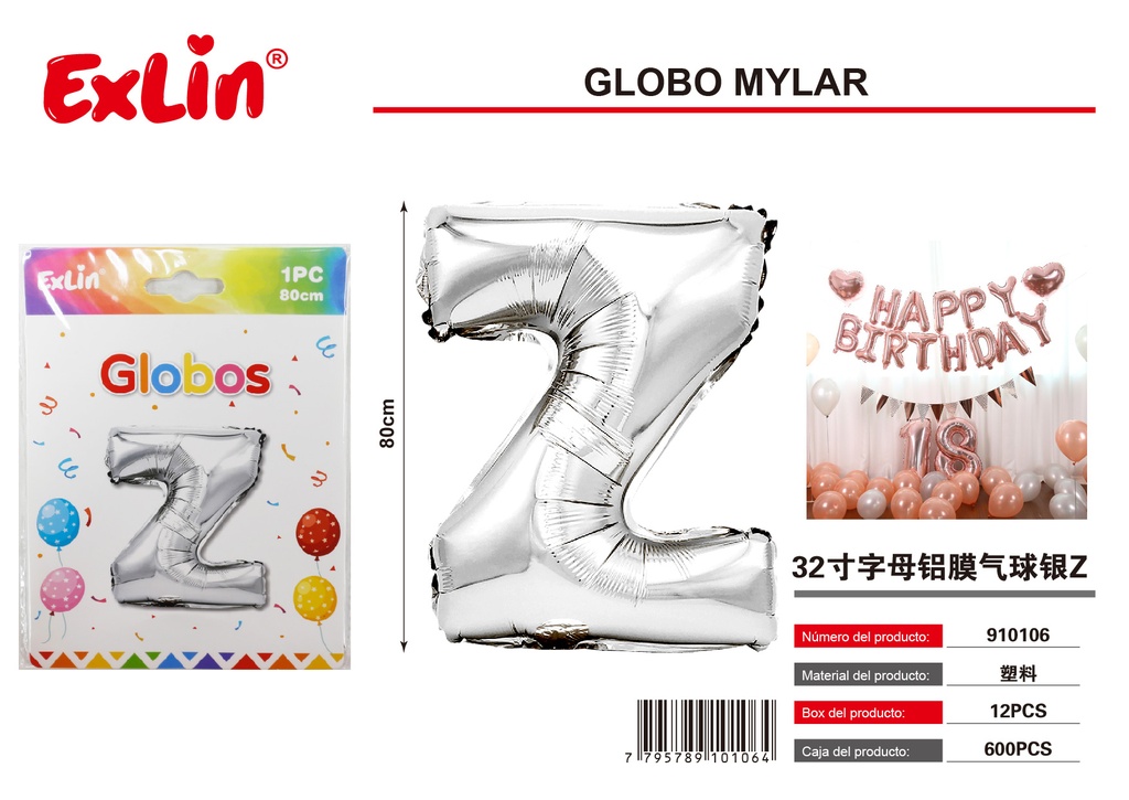 [910106] Globo mylar Z