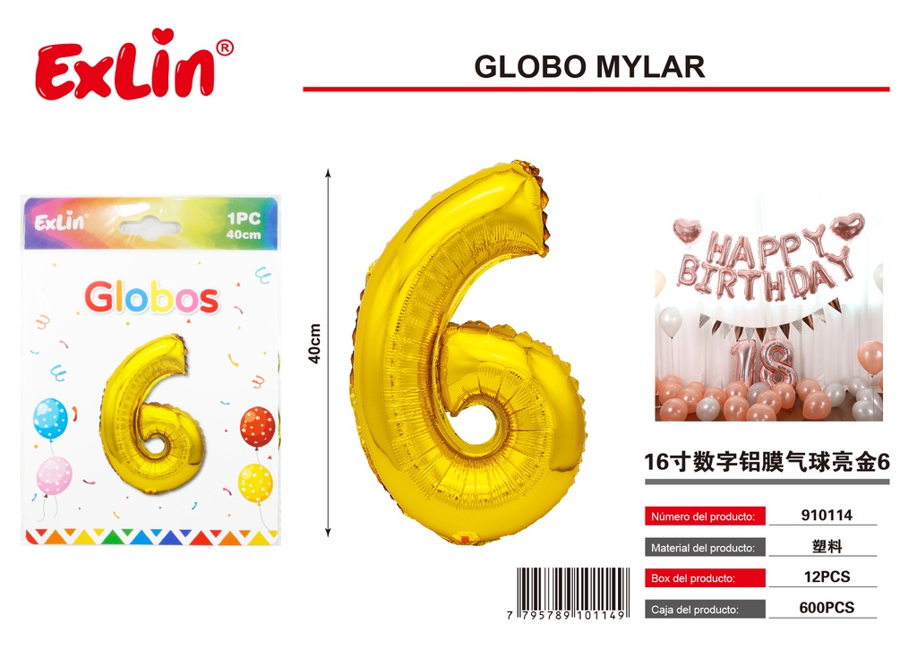 Globo mylar 6 grande