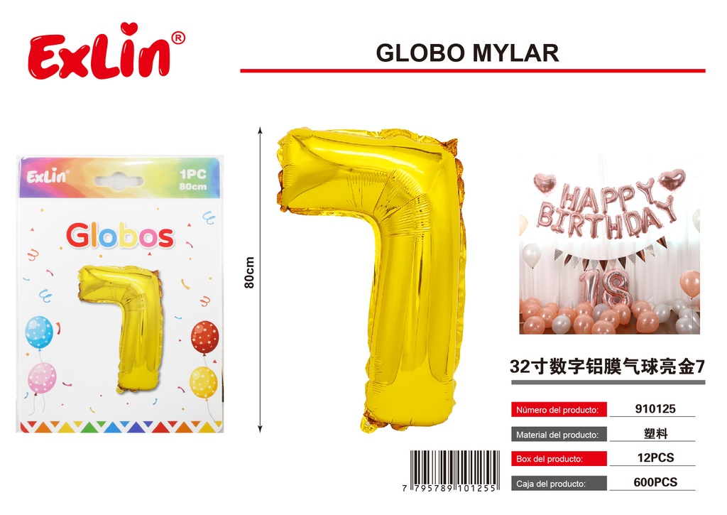[910125] Globo mylar 7