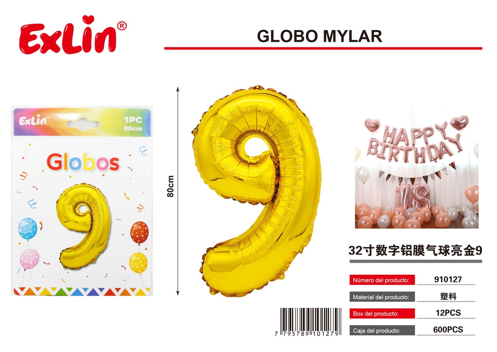 [910127] Globo mylar 9