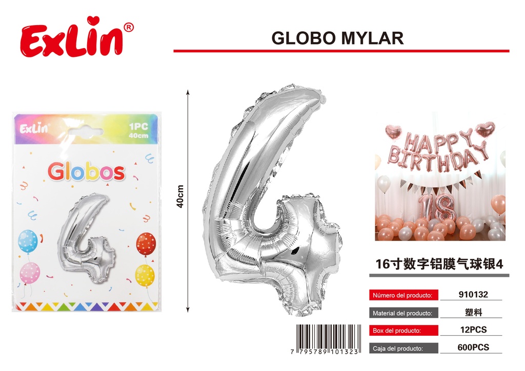 [910132] Mylar balloon 4