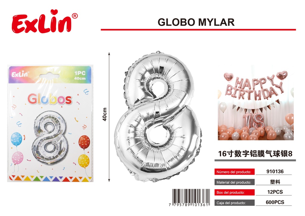 [910136] Mylar Balloon 8