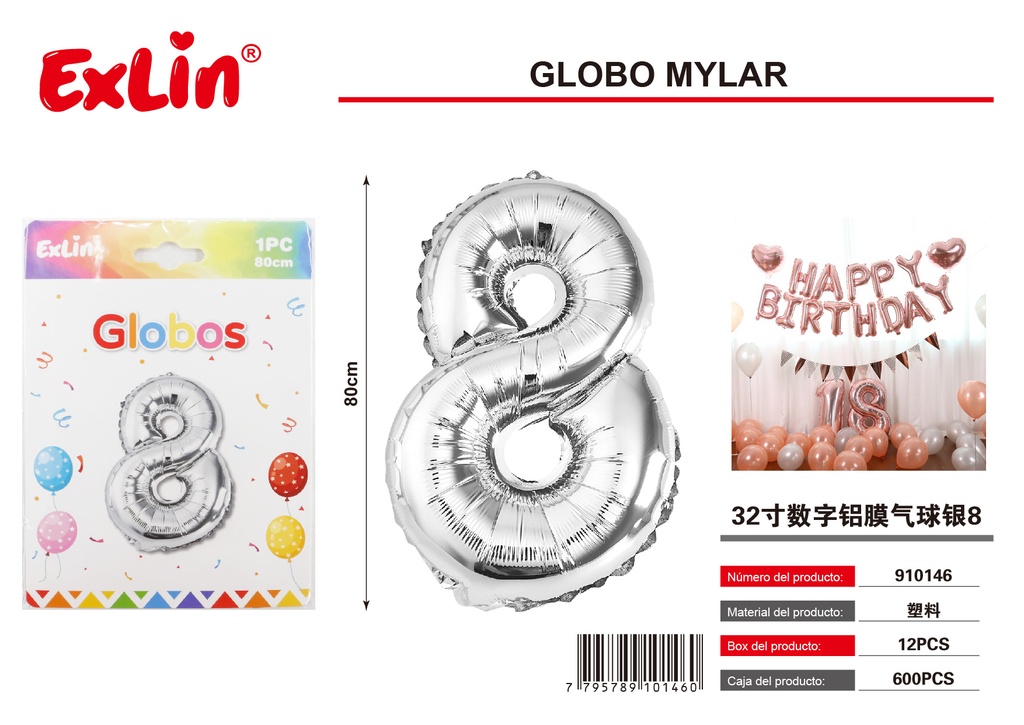 [910146] Globo mylar 8 grande