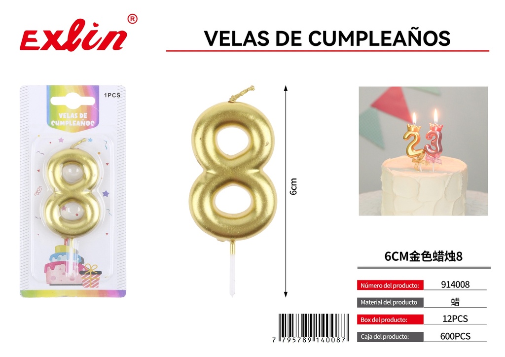[914008] 8 BIRTHDAY CANDLES