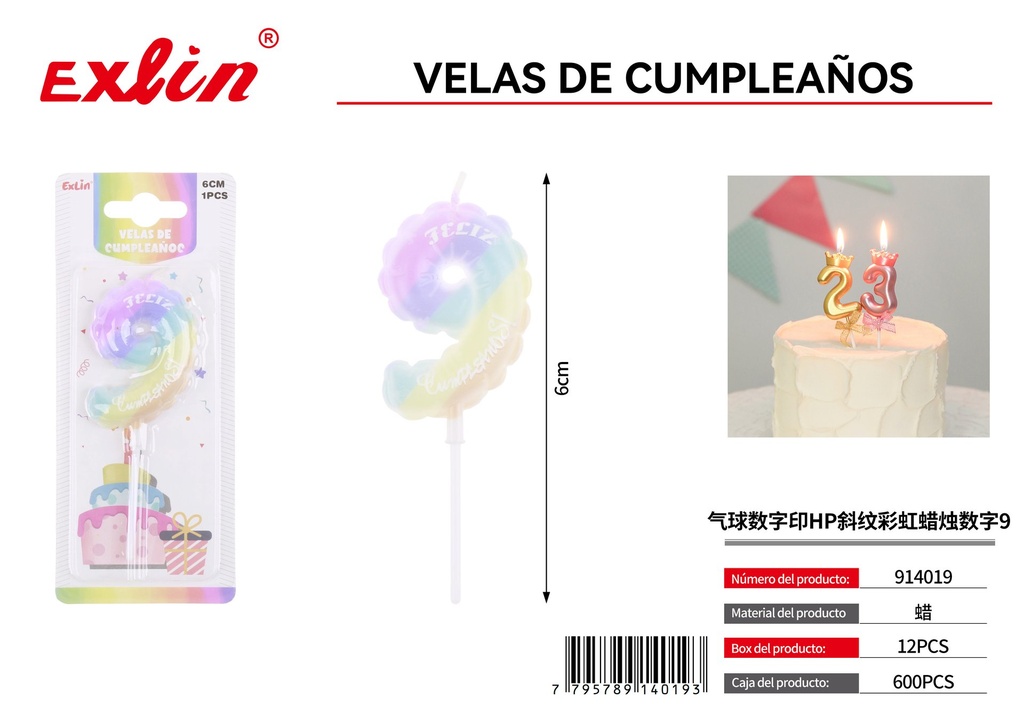[914019] VELAS DE CUMPLEANOS 9