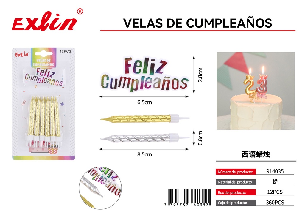 VELAS DE CUMPLEANOS
