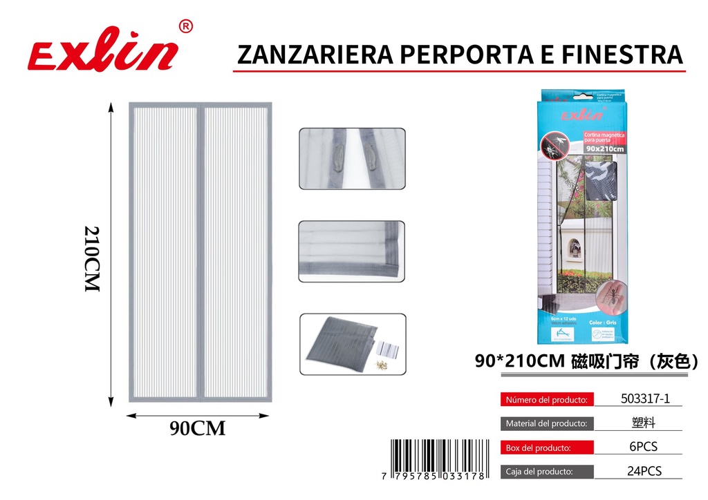 90*210CM  Zanzariera perporta e finestra