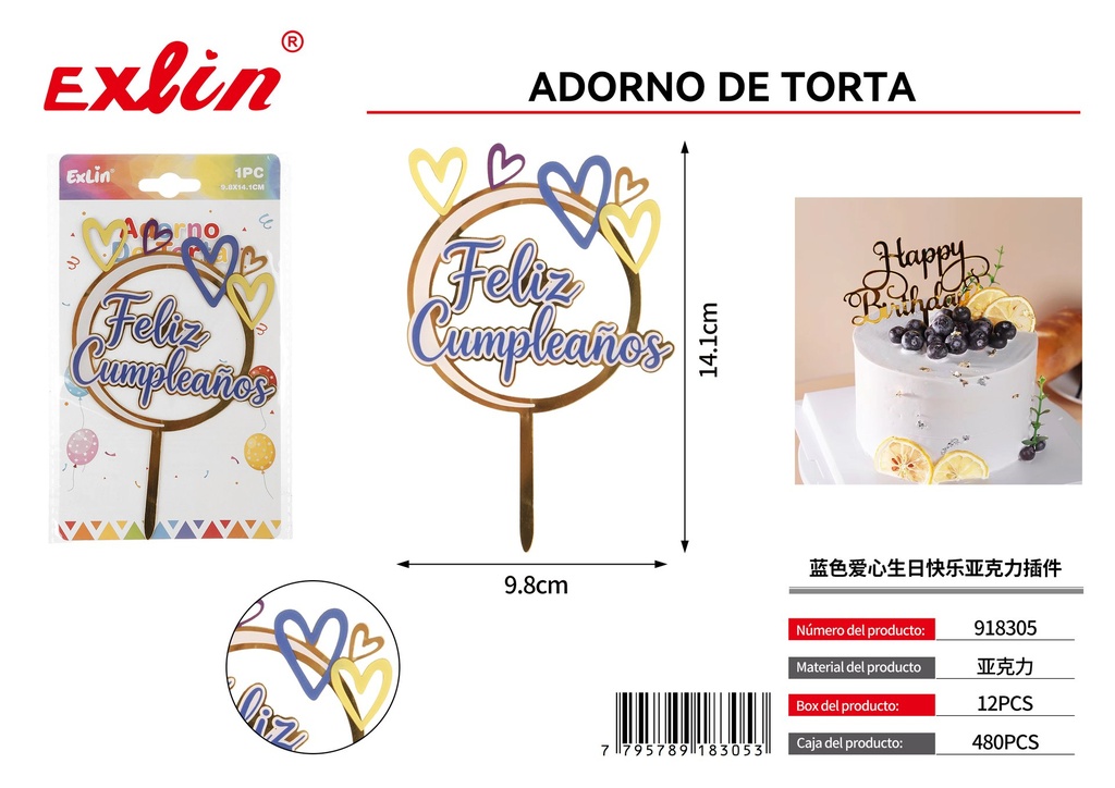 [918305] Topper para Torta