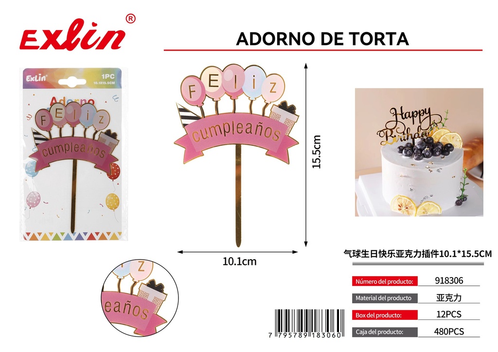 [918306] Topper para Torta