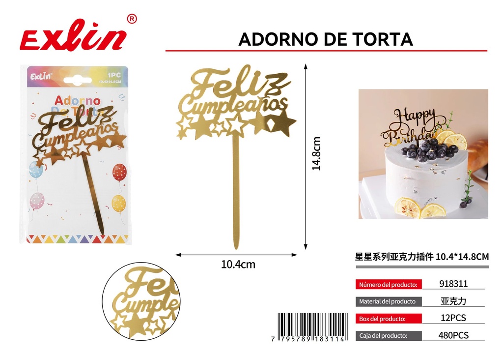 [918311] Topper para Torta