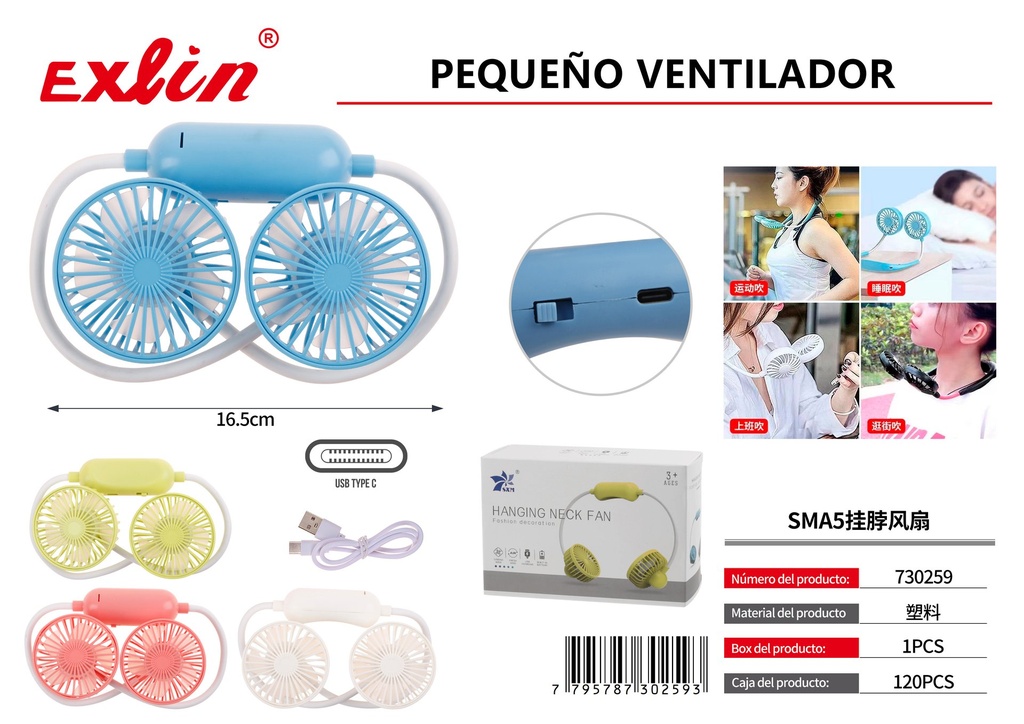 [730259] Ventilador Portátil de Cuello