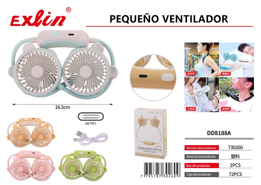 [730260] Ventilador Portátil de Cuello