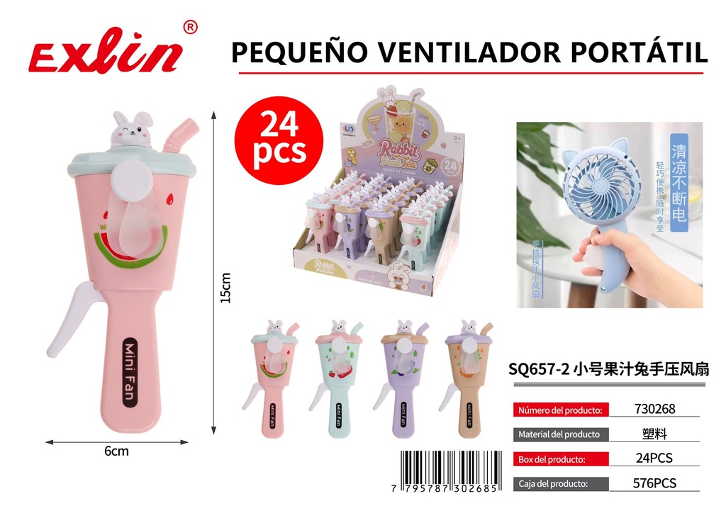 [730268] Ventilador Manual / Portátil Conejo Jugo